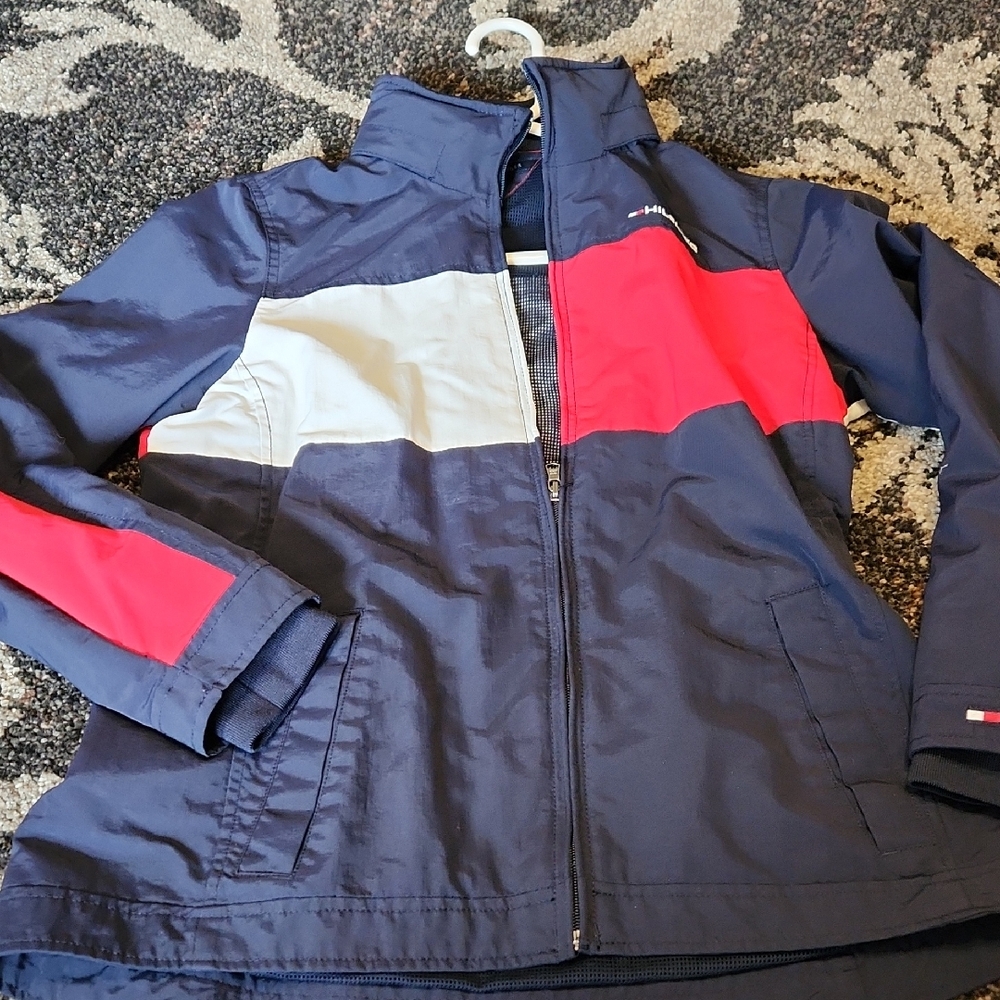 Tommy Hilfiger Navy, Red & White Colorblock Utility Jacket